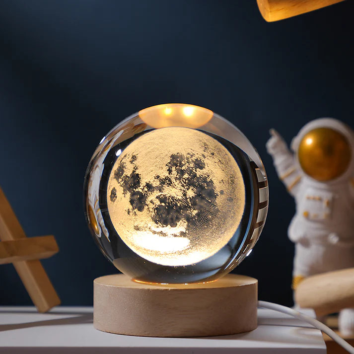 Lampara Luna Llena 3d Flotante