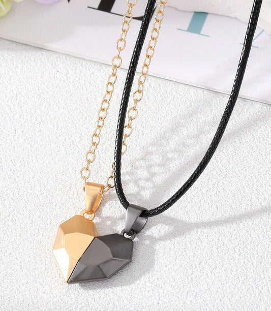 Collar Imantado para Pareja - Dos corazones