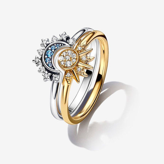 Anillo Sol & Luna 2 En 1